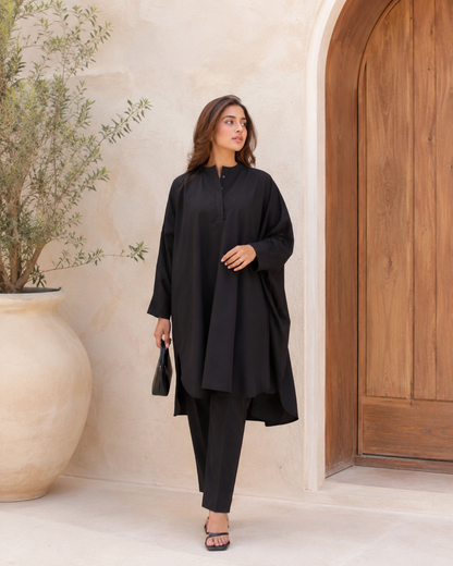 Vihaana Black Cotton Co-ord Set
