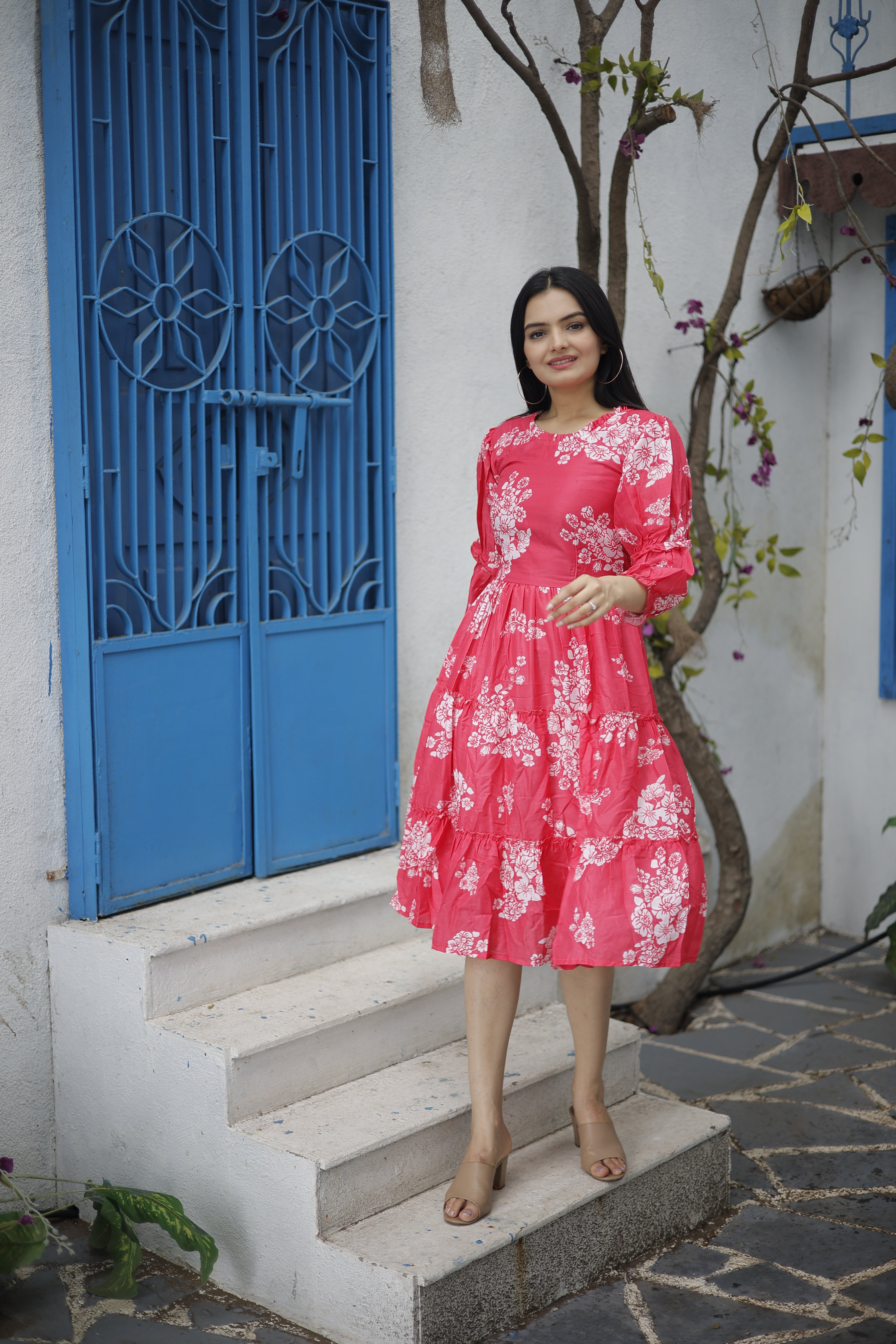 FLORAL MUSLIN DRESS