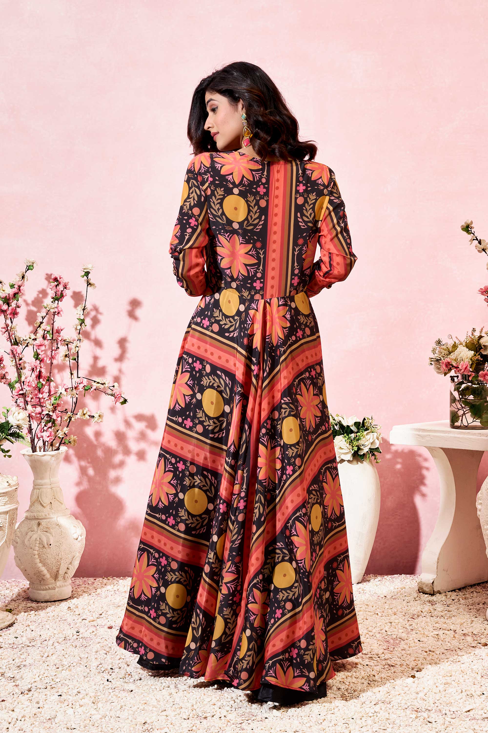 VASHTI CREPE CROPTOP-PLAZZO SET