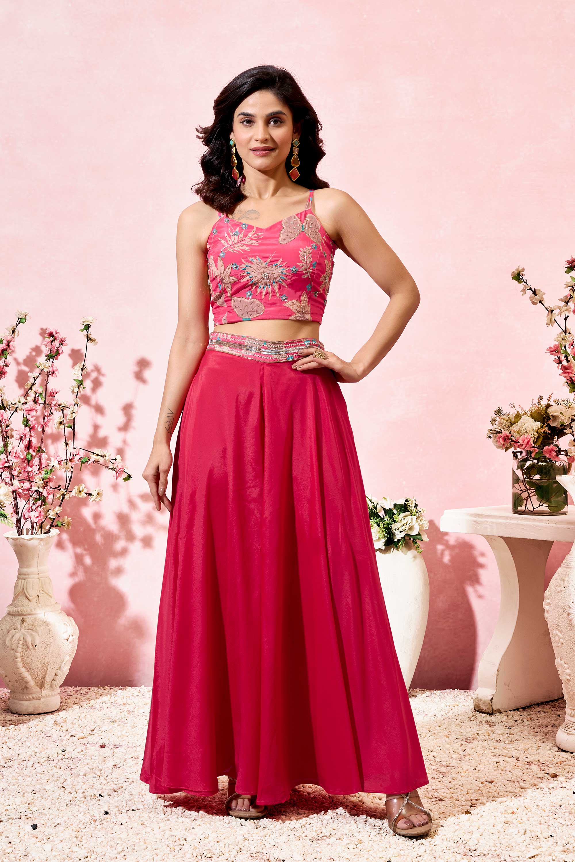 Vashti Elegant Crepe Shrug Set