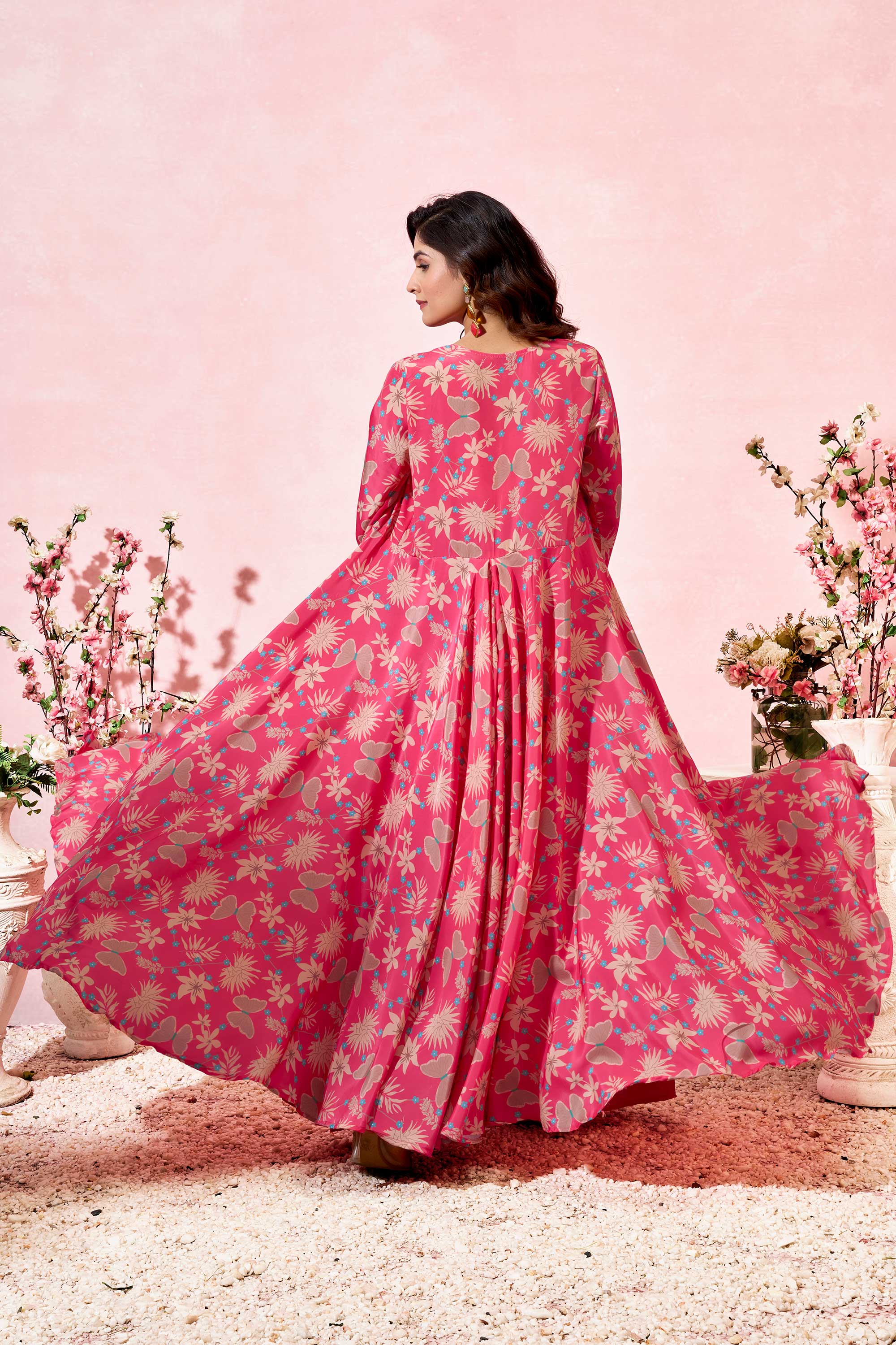 Vashti Elegant Crepe Shrug Set