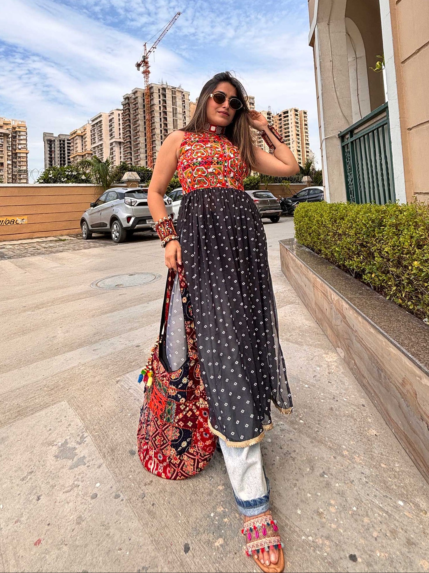 Navratri Special Kurti with Katchi Gamthi WORK