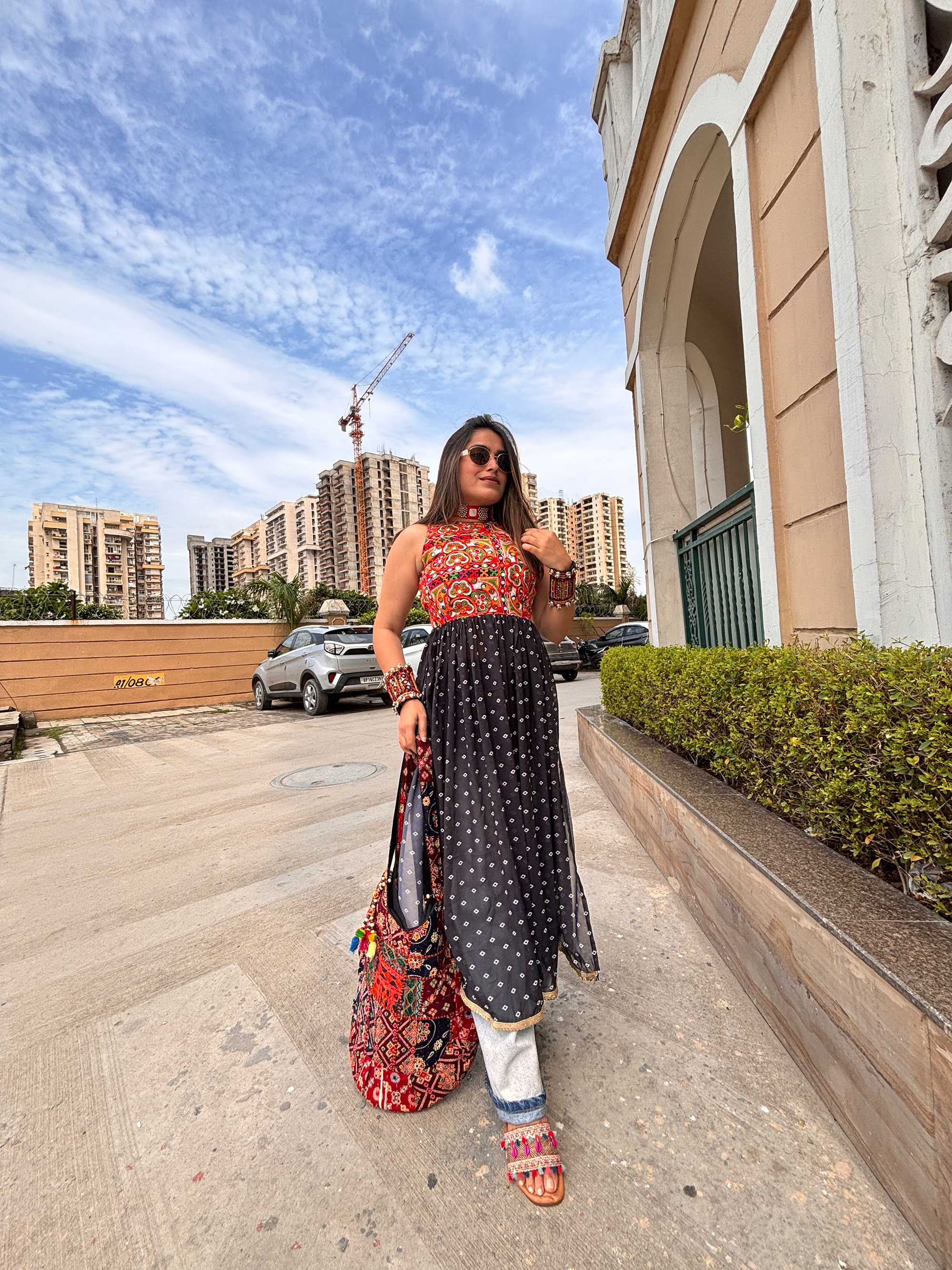 Navratri Special Kurti with Katchi Gamthi WORK