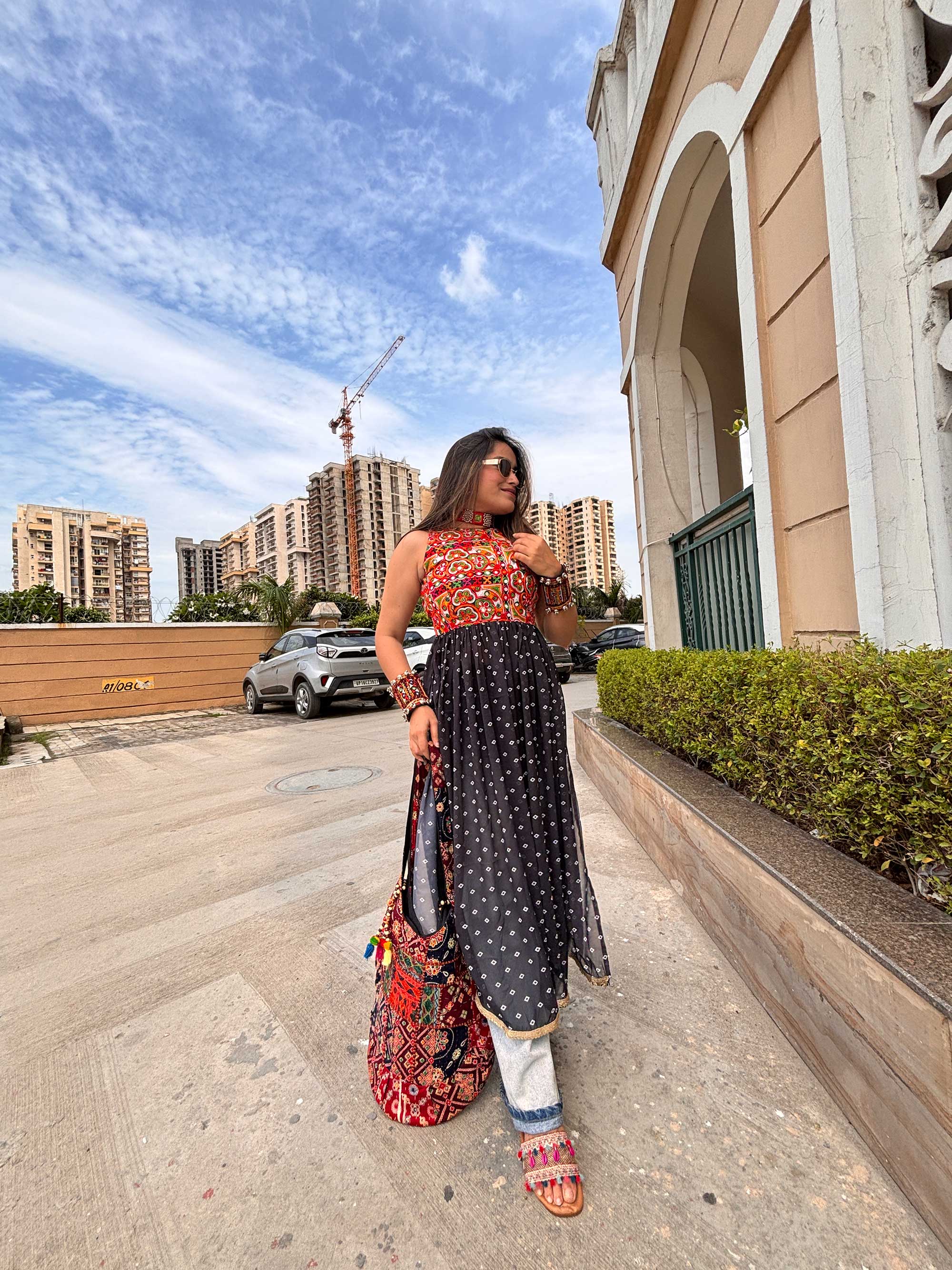 Navratri Special Kurti with Katchi Gamthi WORK