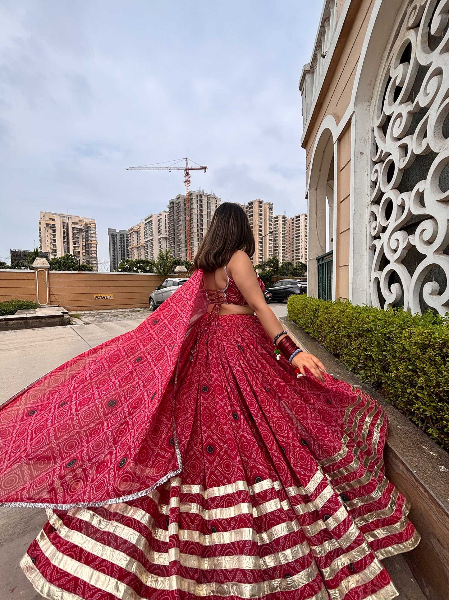 Faux Georgette Lehenga Choli with Graceful 13-Meter Flair