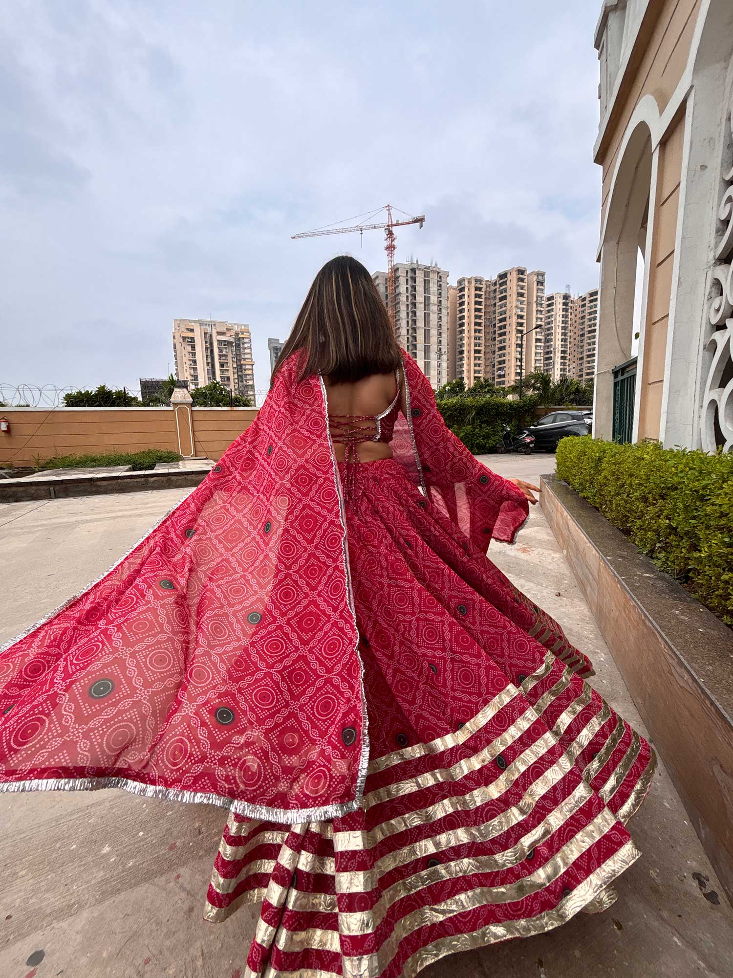 Faux Georgette Lehenga Choli with Graceful 13-Meter Flair