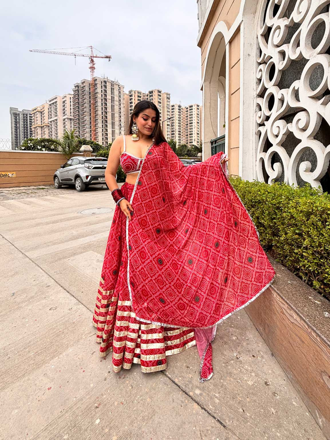 Faux Georgette Lehenga Choli with Graceful 13-Meter Flair