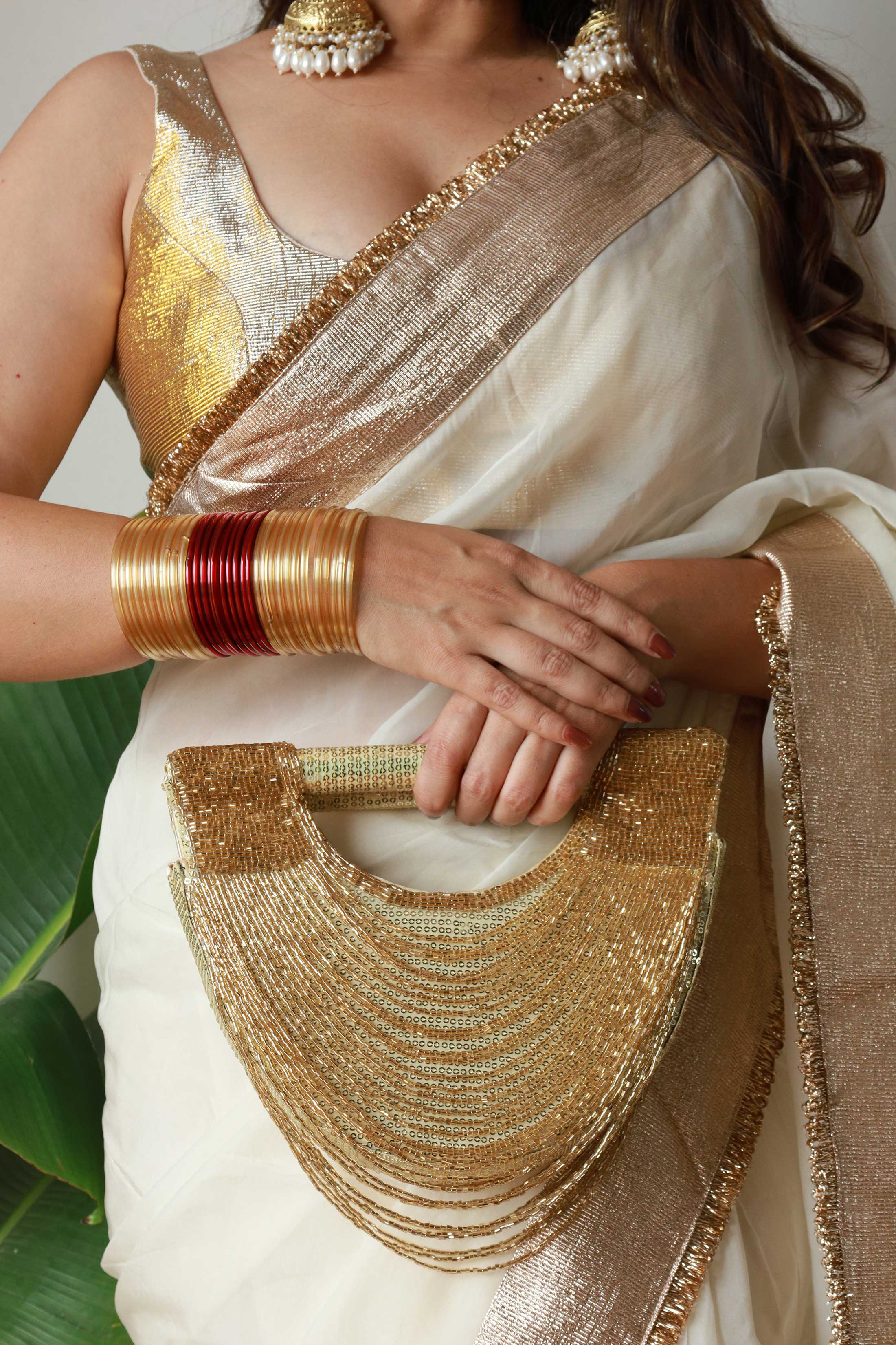 Off white Organza Saree