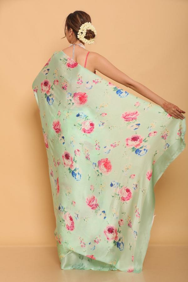PRINTED FLORAL SAREE