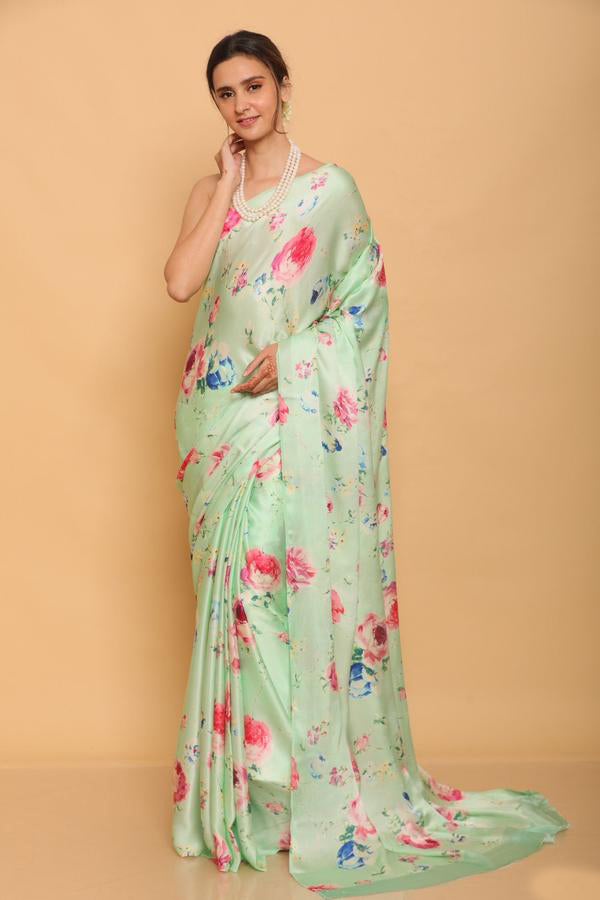 PRINTED FLORAL SAREE