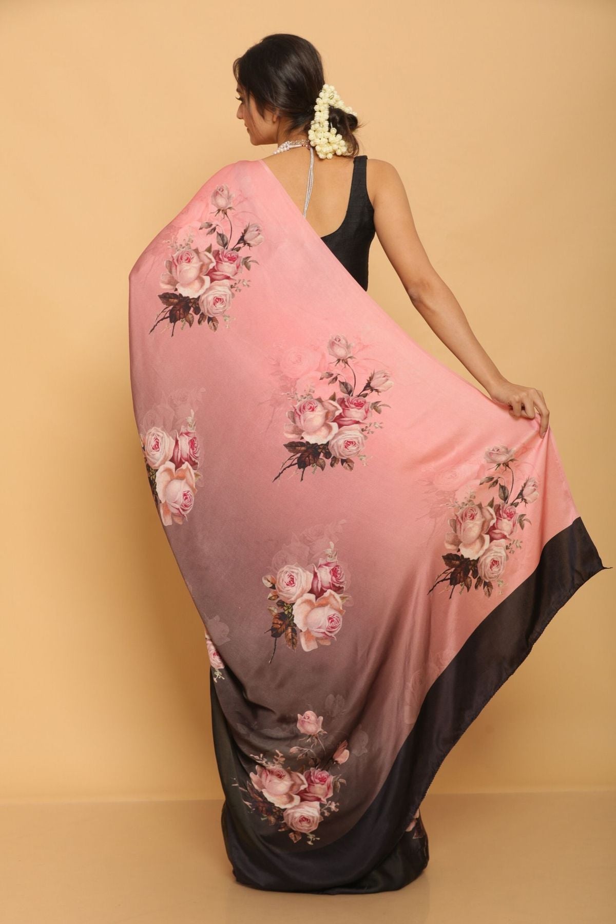 SATIN PRINTED SAREE