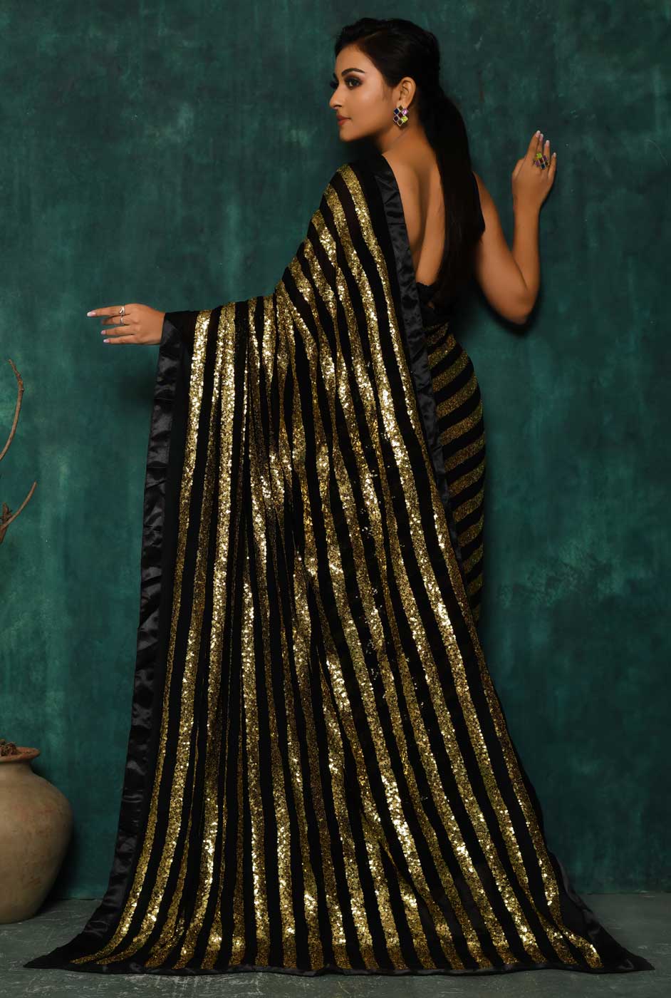 Faux Blooming Georgette Saree with Mulberry Silk Blouse