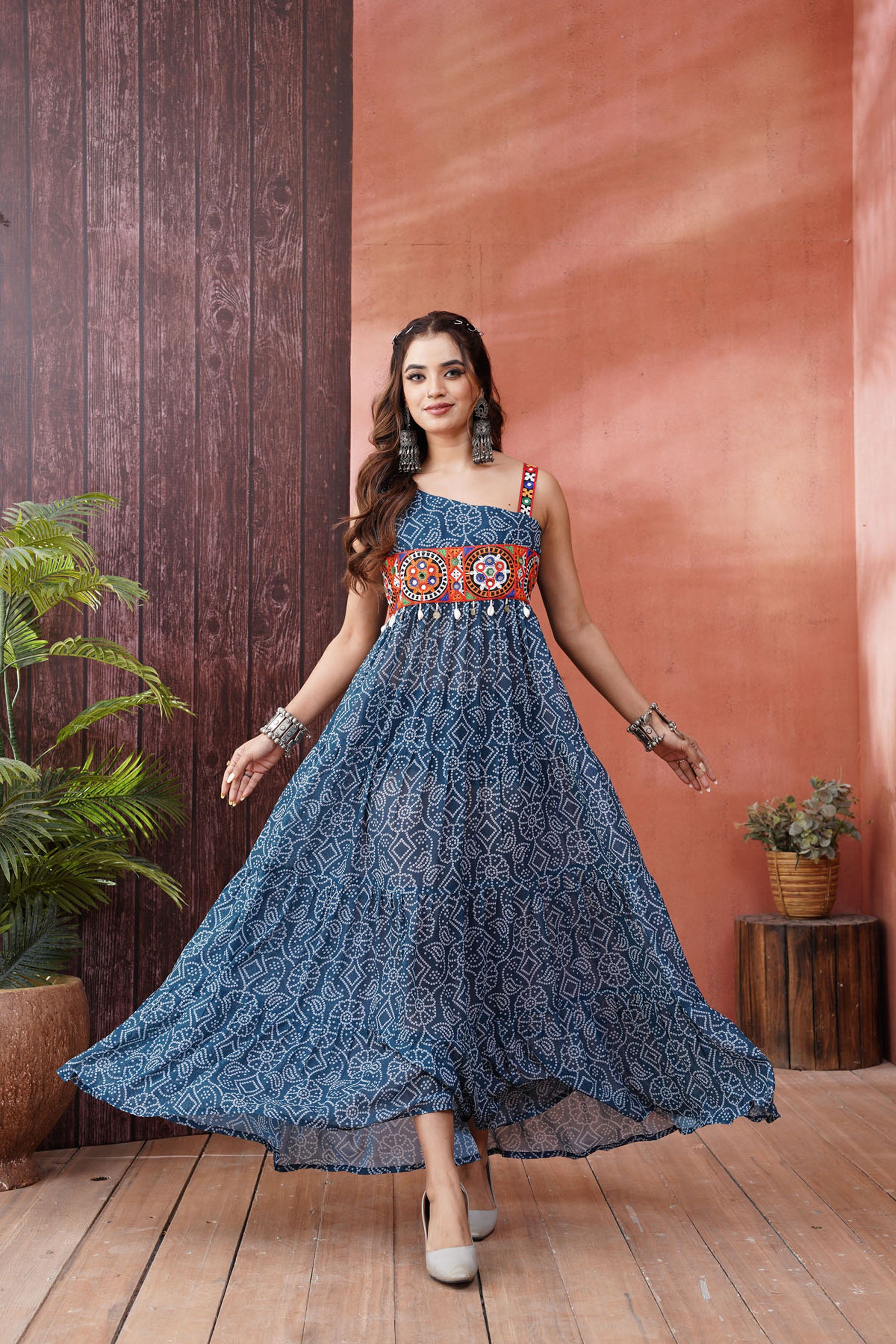 Navratri Special Faux Georgette Gown