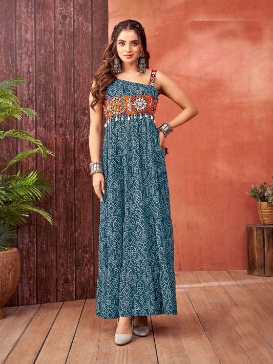 Navratri Special Faux Georgette Gown