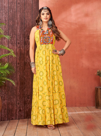 Navratri Special Faux Georgette Gown