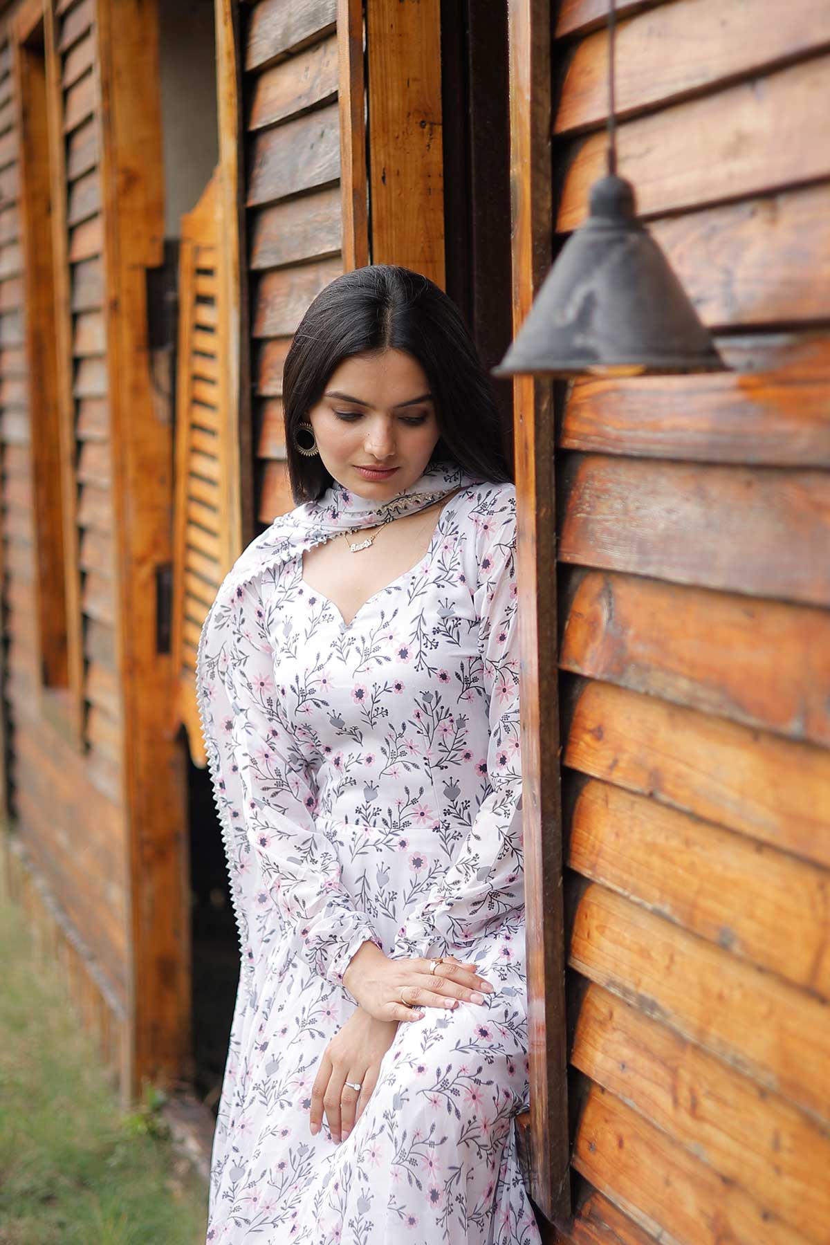 RHEA PRINTED TABBY SILK MAXI SET