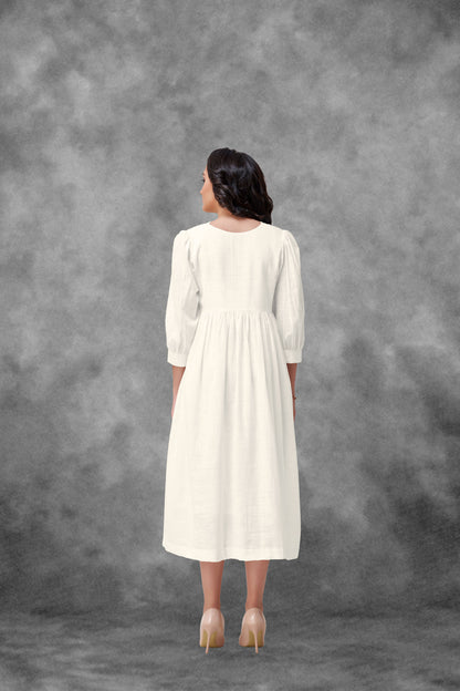 VIBHA WHITE COTTON DRESS