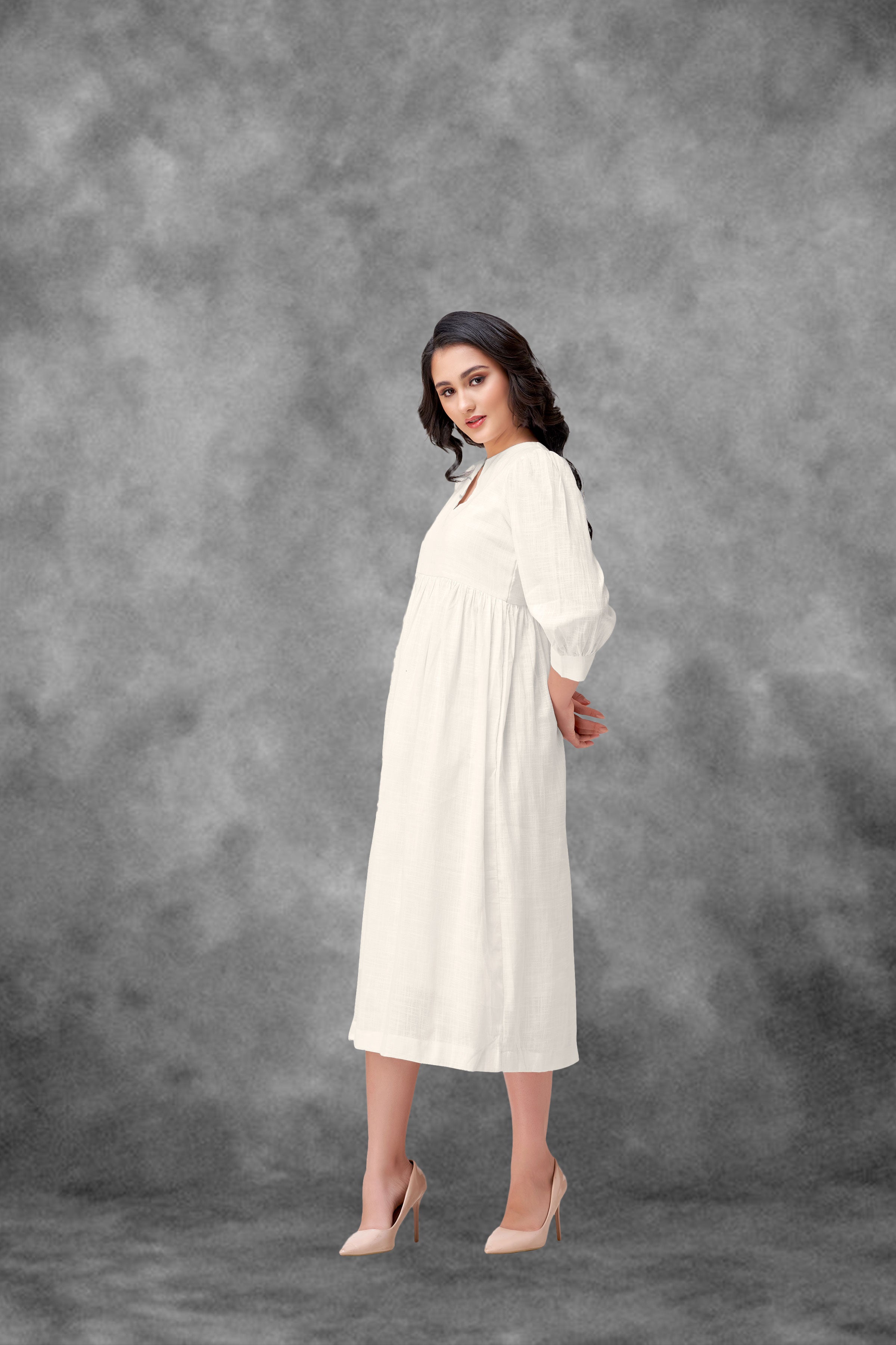 VIBHA WHITE COTTON DRESS