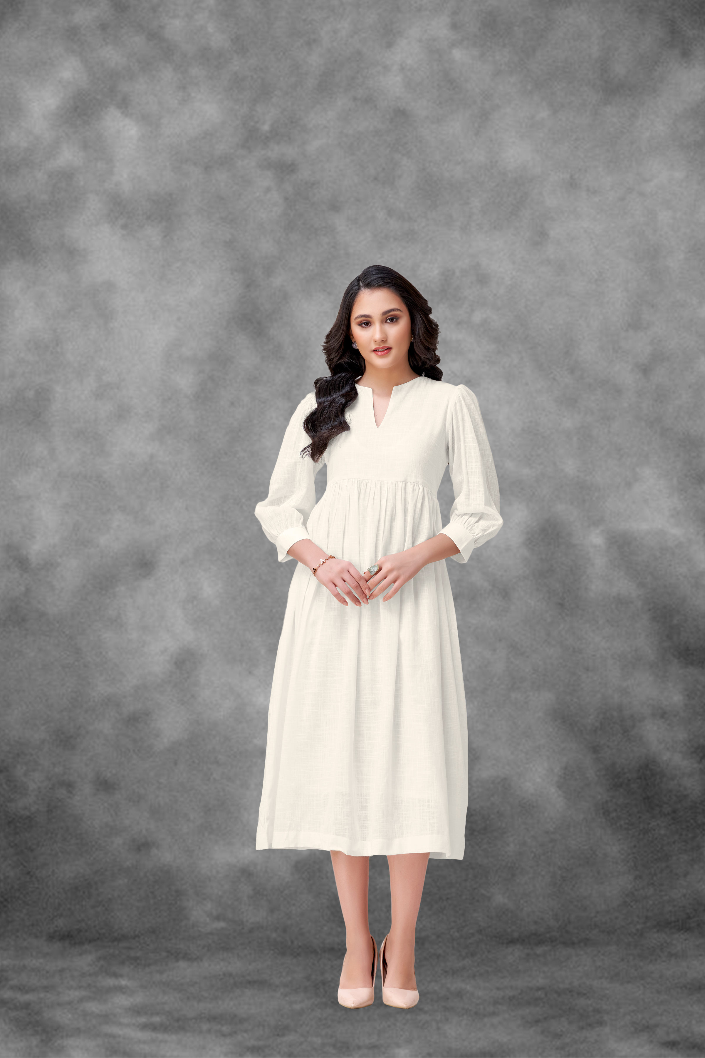 VIBHA WHITE COTTON DRESS