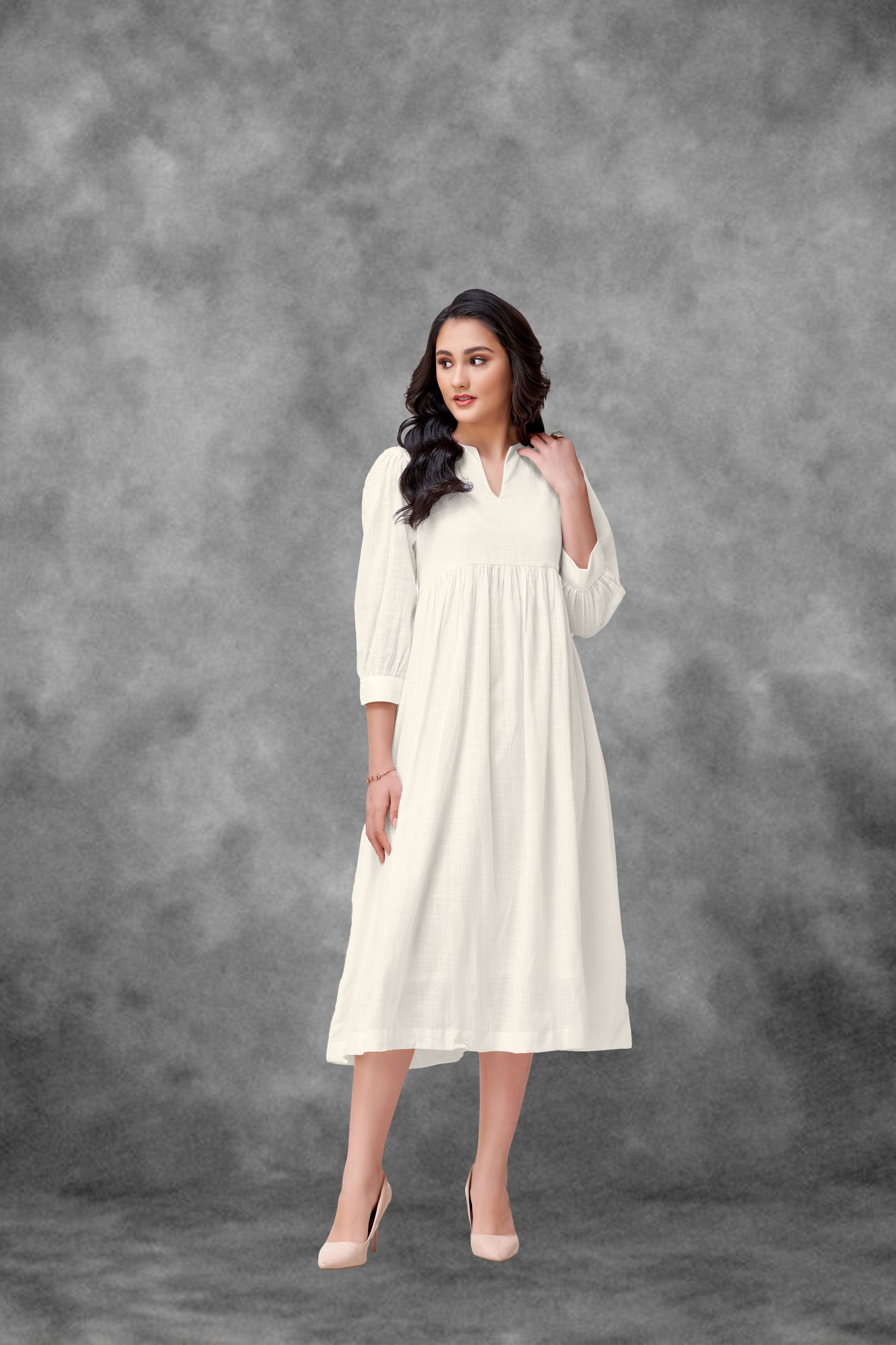 VIBHA WHITE COTTON DRESS