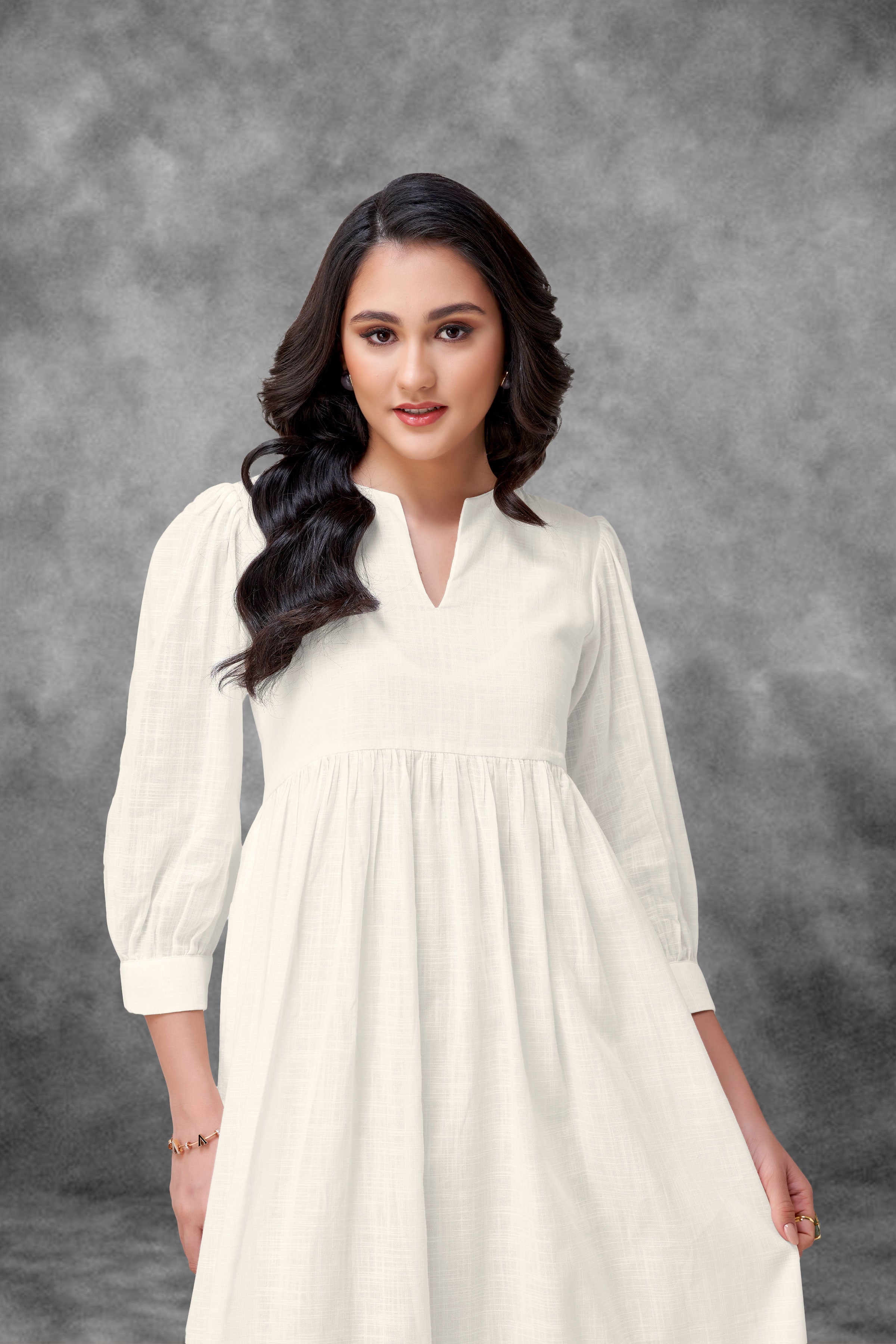 VIBHA WHITE COTTON DRESS