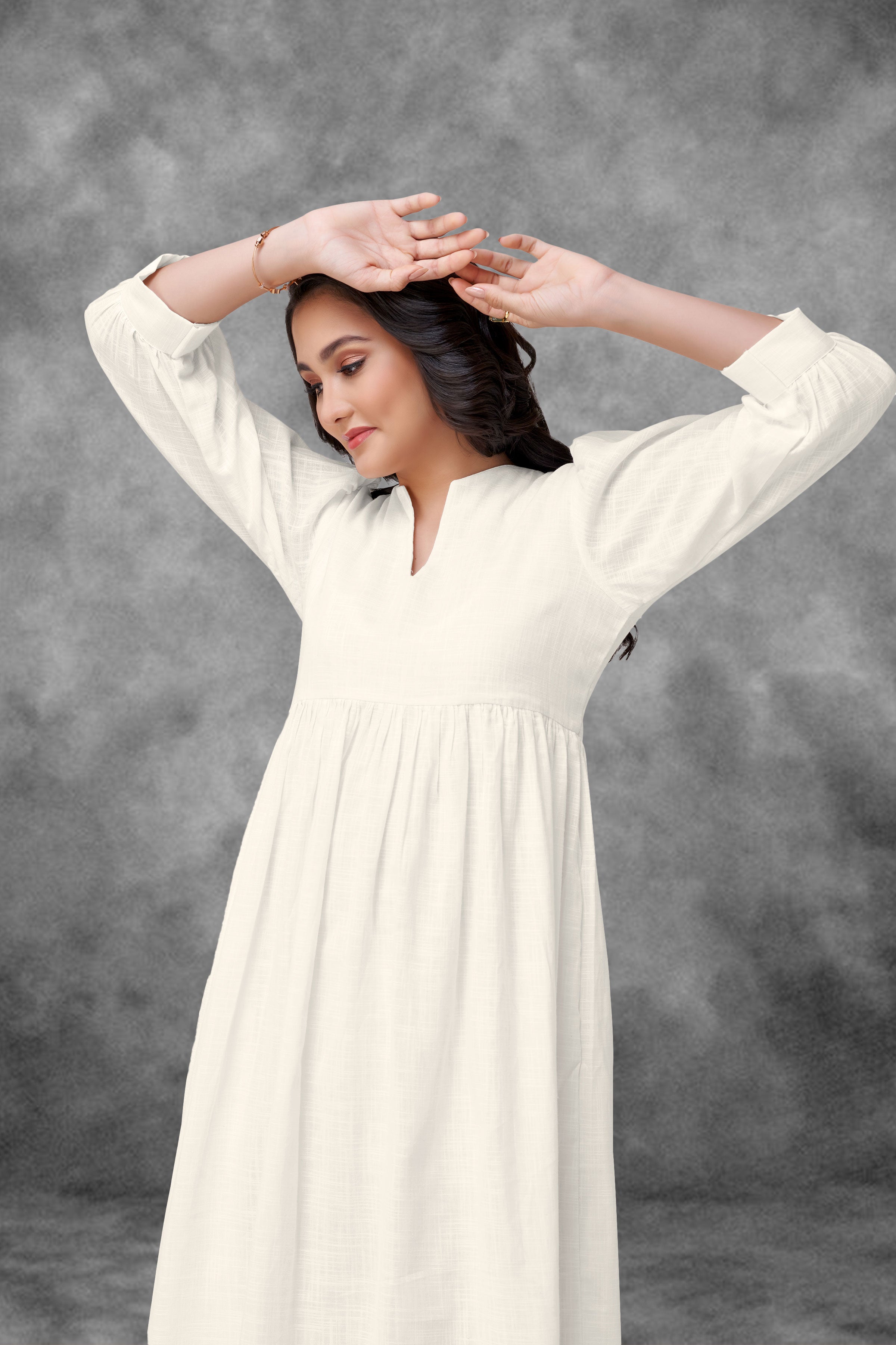 VIBHA WHITE COTTON DRESS