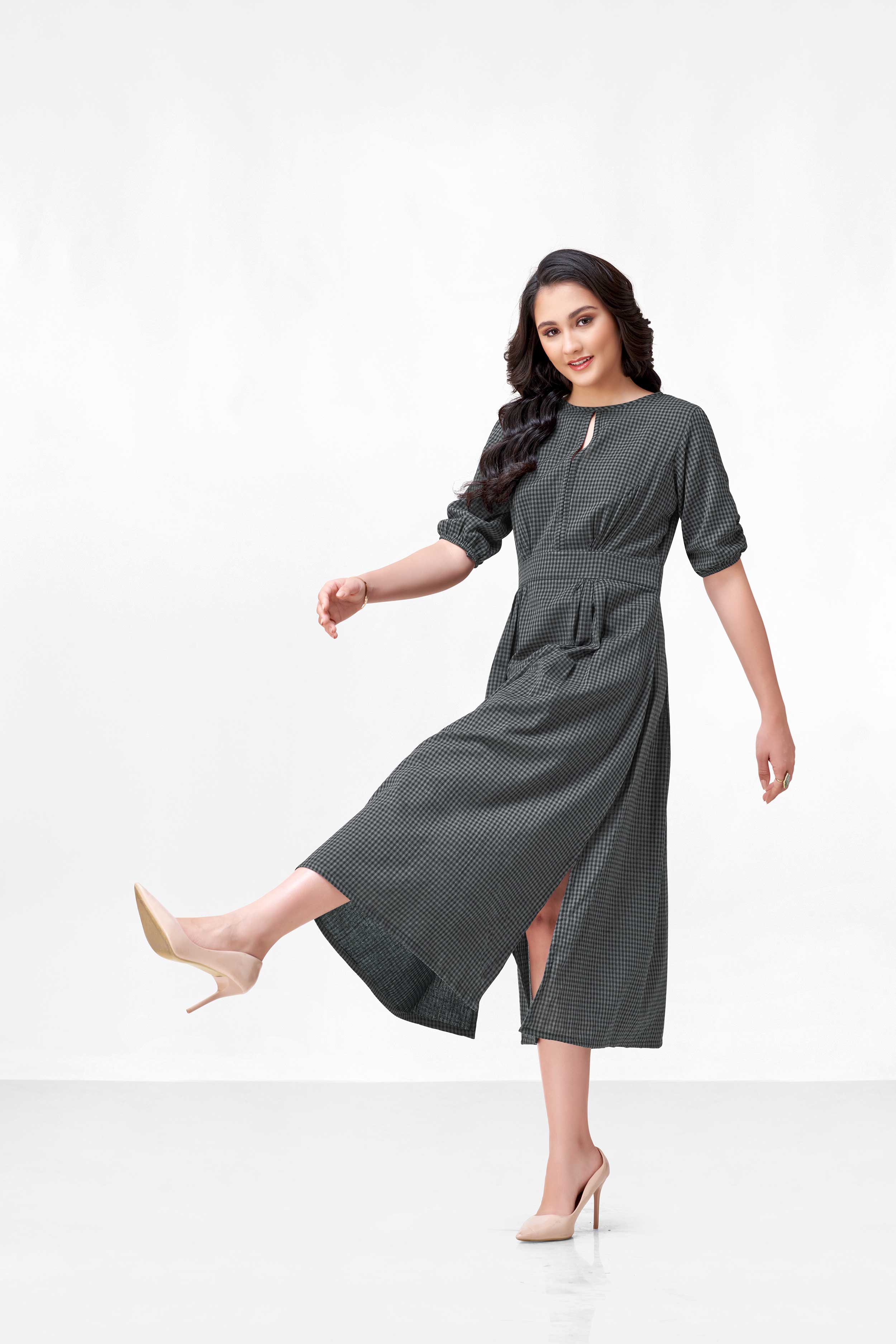 ORA BLACK & GREY DRESS