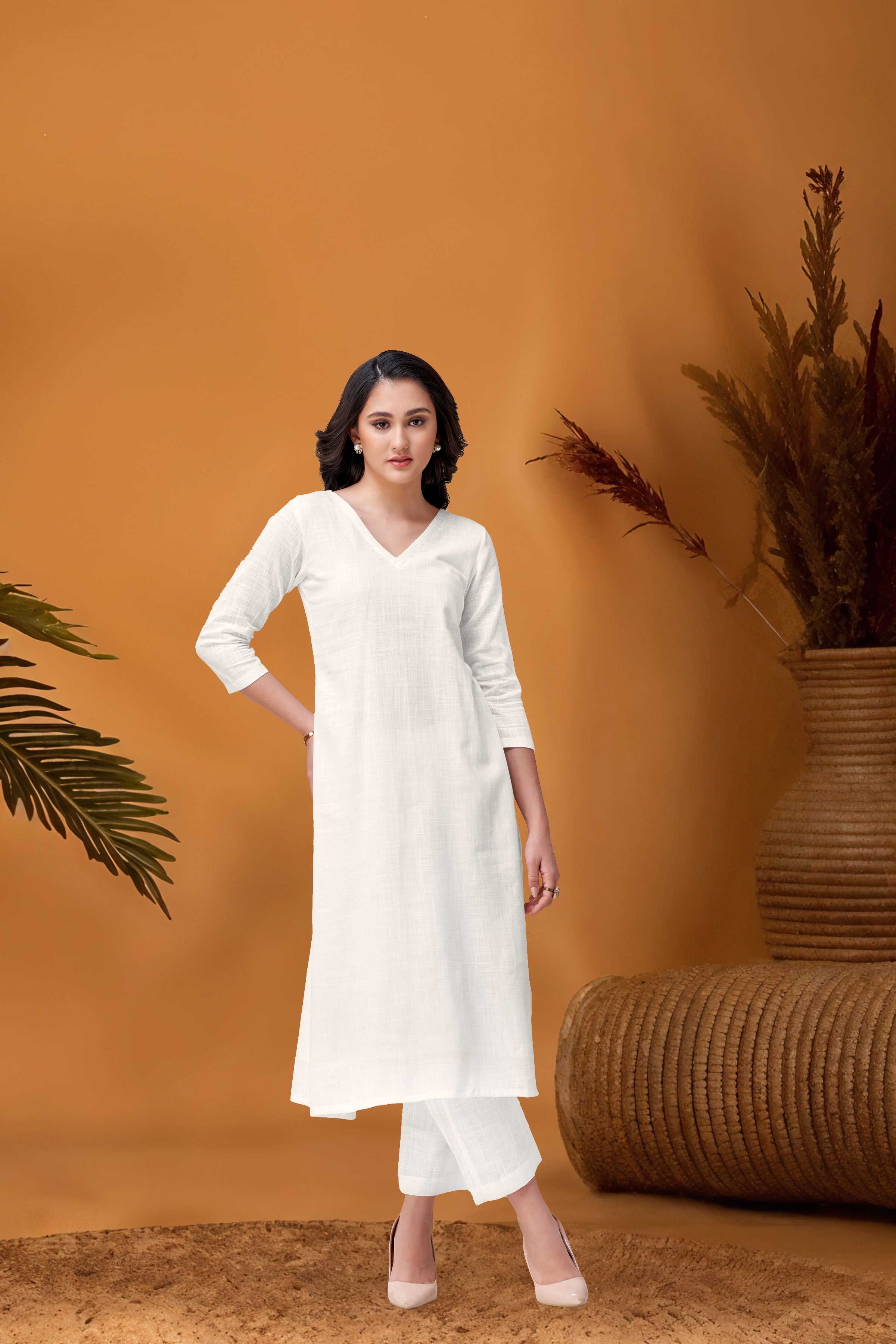 DIYA WHITE KURTA SET