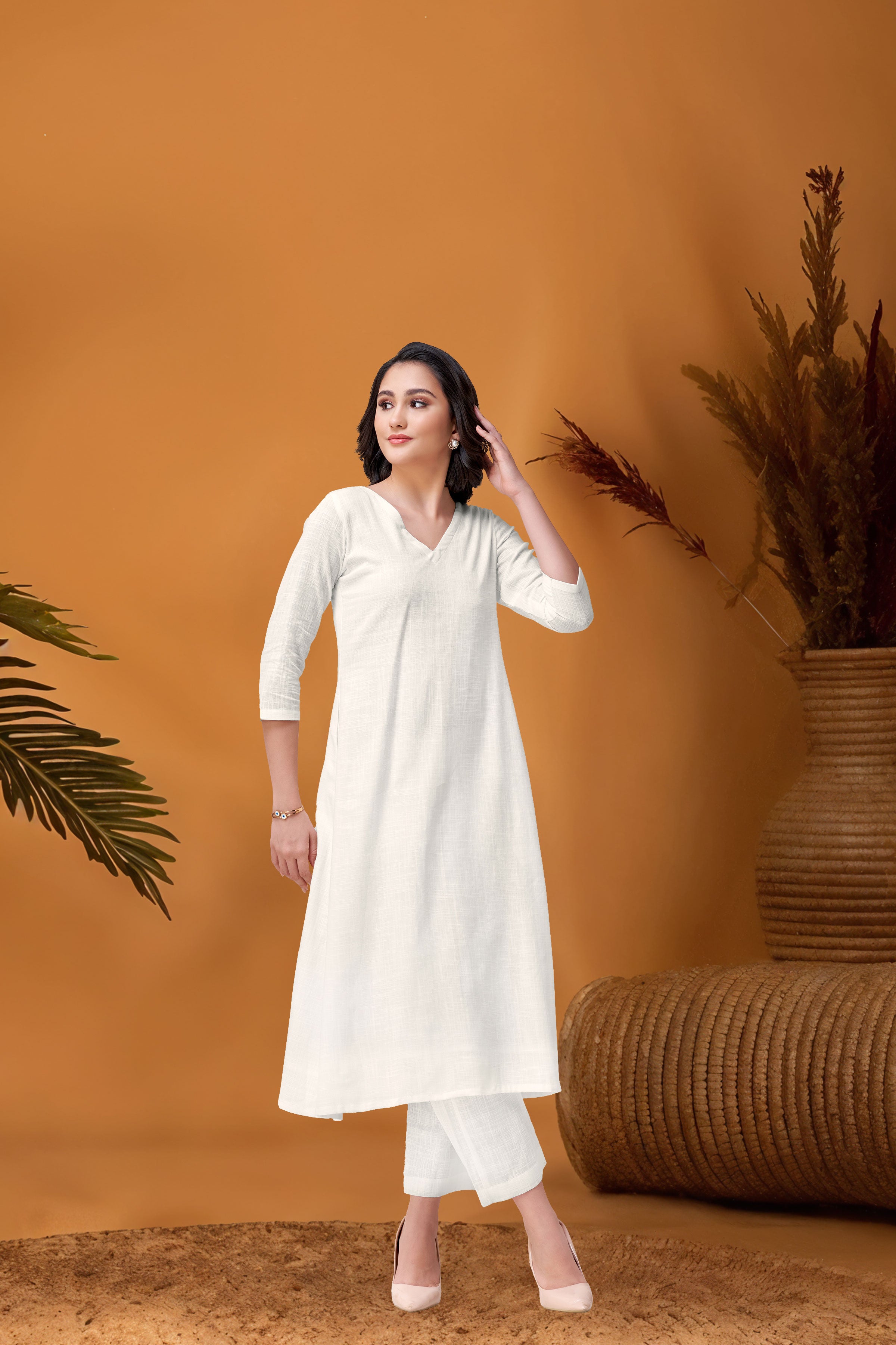 DIYA WHITE KURTA SET