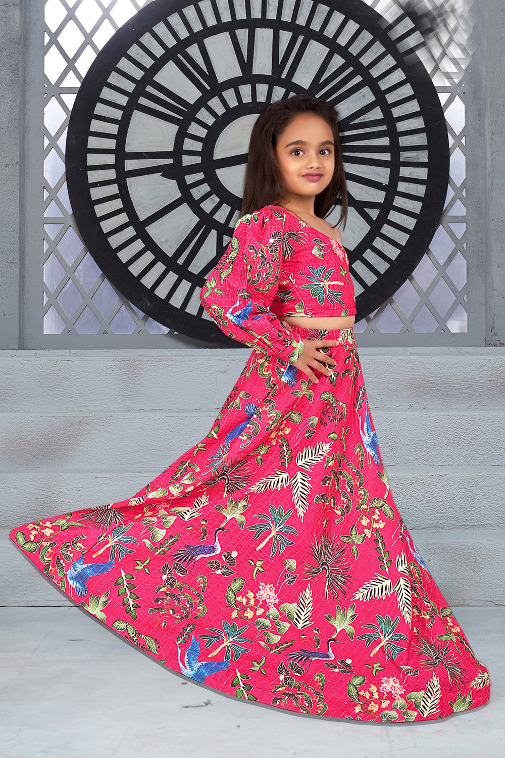 NORI PIKN CHINON SEQUENCE KIDS LEHENGA CHOLI