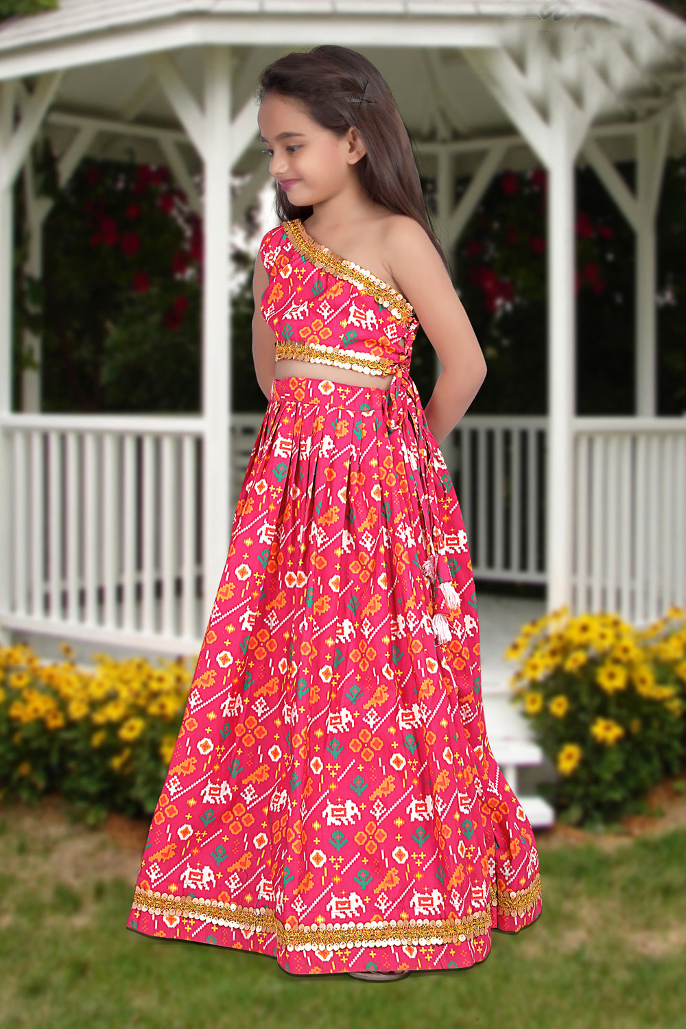 KRIVA PINK KIDS LEHENGA CHOLI