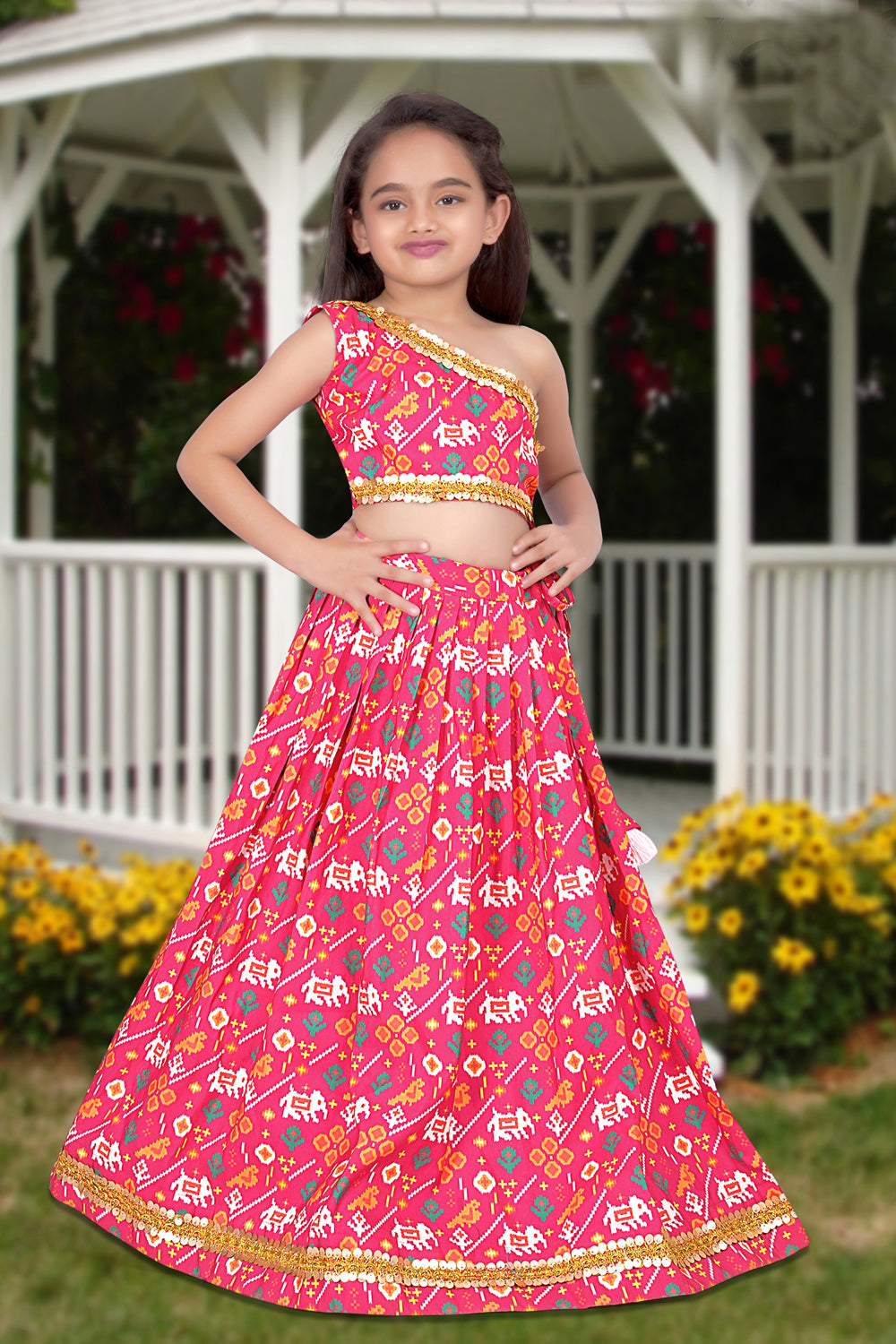 KRIVA PINK KIDS LEHENGA CHOLI