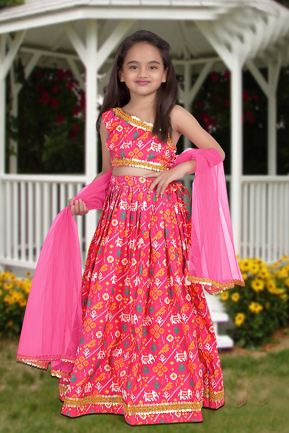 KRIVA PINK KIDS LEHENGA CHOLI
