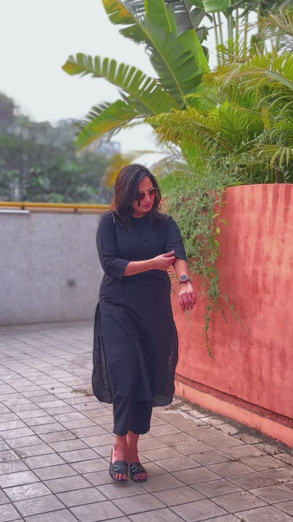 ZIYA BLACK COORED SET