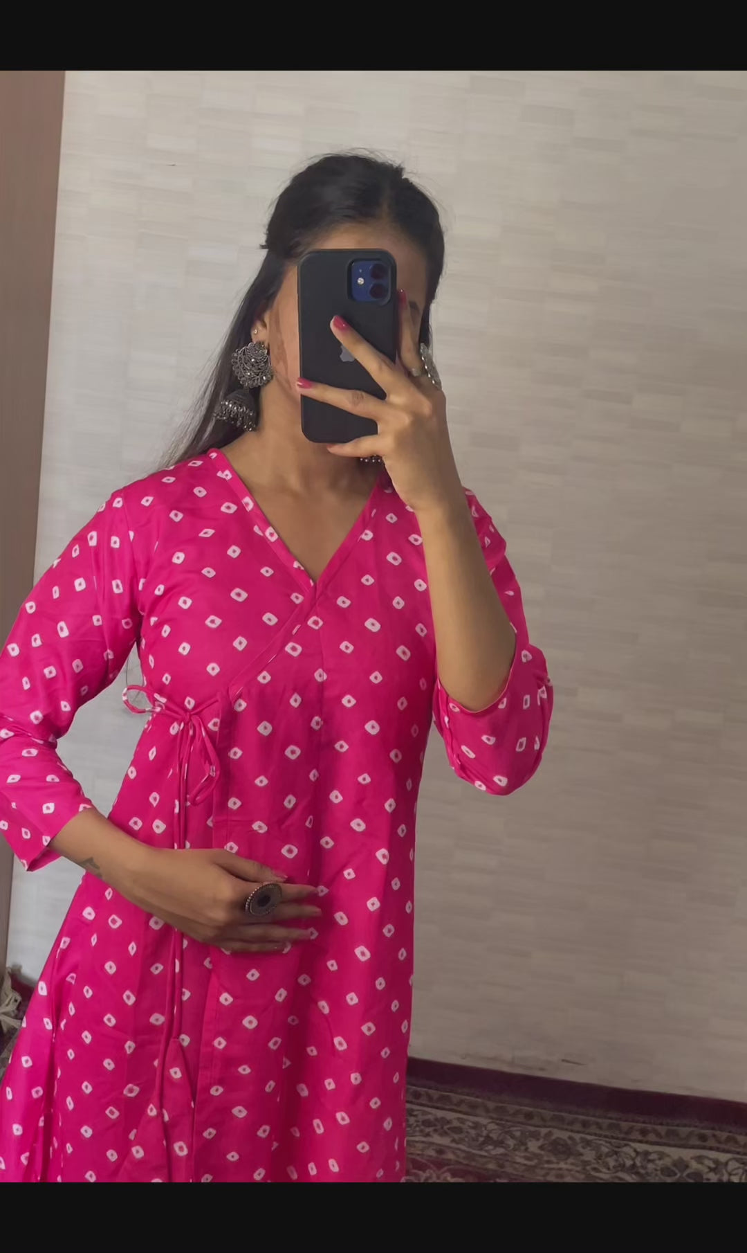 PINK DOLA SILK KURTA SET