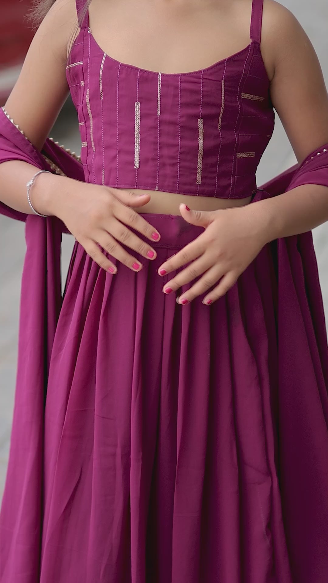 GYANA EMBROIDERY KIDS LEHENGA CHOLI