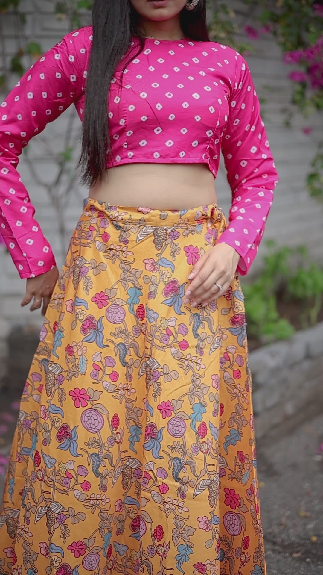 Elegant Mom and Kids Coordinated Crop top & Lehenga Set